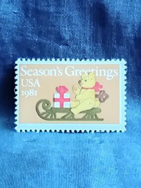 Uncirculated USA 1981 Seasons Greetings Cent Stamp!!